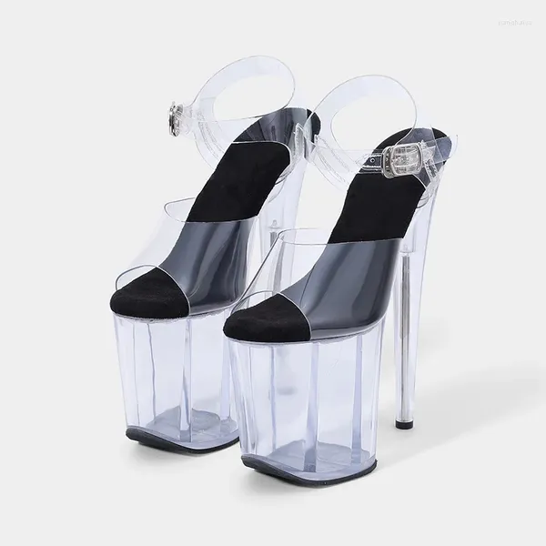 Chaussures de danse laijianjinxia pvc sexy exotique pole danse femme sandales 20cm talons de haut