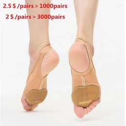 Chaussures de danse en cuir en cuir en cuirsthénics de formation des tampons à pied de pied à un demi-an