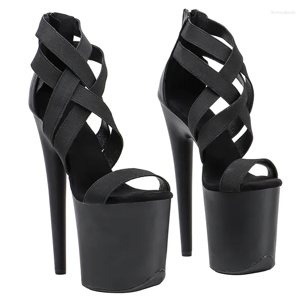 Chaussures de danse Leecabe 20cm / 8 pouces de couleur noire