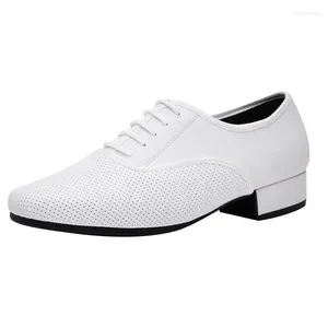 Dansschoenen moderne mannen Latijns volwassen vierkant zachte zool man sociale formele jurk balzaal dansen cowhide sneakers