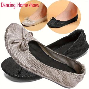 Dansschoenen rxjian dames opvouwbare draagbare reisballet platte bruiloft yoga fitness lichtgewicht een stap indoor home s s