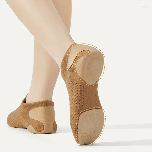 Zapatillas de baile de vender estilo tejido maldito jazz ballet ballet cuerpo maestro