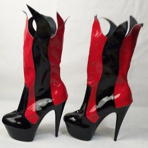 Chaussures de danse chaussure de femme sud-coréenne 15 cm cm de nuit ultra talons hauts bas sexy pole danse flamme bottes courtes achetées hiver