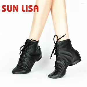 Chaussures de Danse SUN LISA Femme Lady's Pigskin Jazz Dancing Jazziness Noir