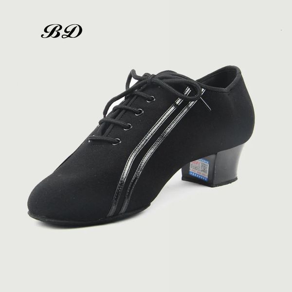 Chaussures de danse TOP chaussures de danse hommes latin peau de serpent talons de salle de bal 4.5 dentelle haut de gamme dédié Salsa sac gratuit respirant Oxford tissu toile 231205