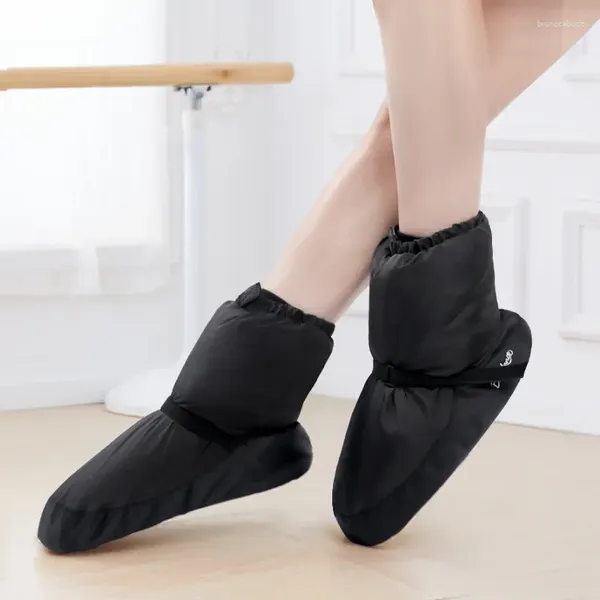 Zapatos de baile ballet ballet de invierno calentamiento de botines para niños Dancing Adults Modern Point Ballerina botas