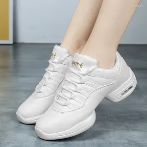 Dansschoenen Vrouw Dames Moderne Zachte Buitenzool Jazz Sneakers Leer Ademend Lichtgewicht Vrouwelijke Dansen Fitness Sport