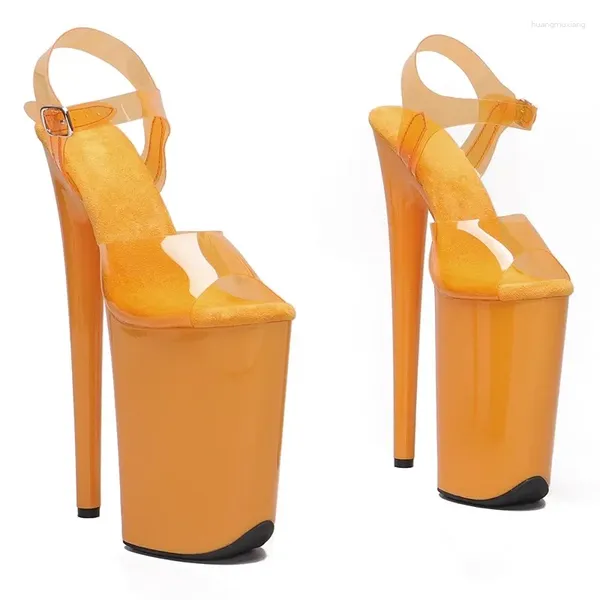 Chaussures de danse pour femmes, sandales à talons hauts, plateforme supérieure en TPR, Sexy, pôle 038, 23CM/9 pouces