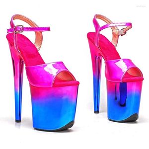 Chaussures de danse Femmes 20cm / 8 pouces Pu Upper Sexy sexy exotique plate-forme à talons hauts Sandals Sandals Modèle Pole montre 189