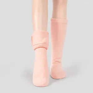 Chaussures de danse antidérapantes pour femmes, bottines hautes d'échauffement de Ballet, bottes d'hiver de danse nationale, entraînement de ballerine