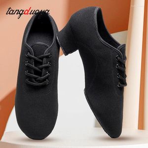 Dansschoenen vrouwen Latin Oxford/mesh jazz balzaal salsa dansen hoge hakken veter ontwerp training sneakers vrouw