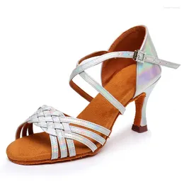 Chaussures de danse Femmes latin ballons de fond doux salsa professionnelle danse pour filles hautes talons de 5,5 cm / 7,5 cm / 8,5 cm