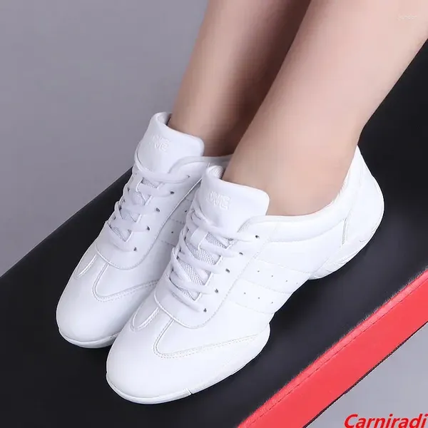 Dance Shoes Women PU Breatable Sport White Estudiantes Profesionales Cheerleaders Girls Training Gymnastics Gymy Sneakers