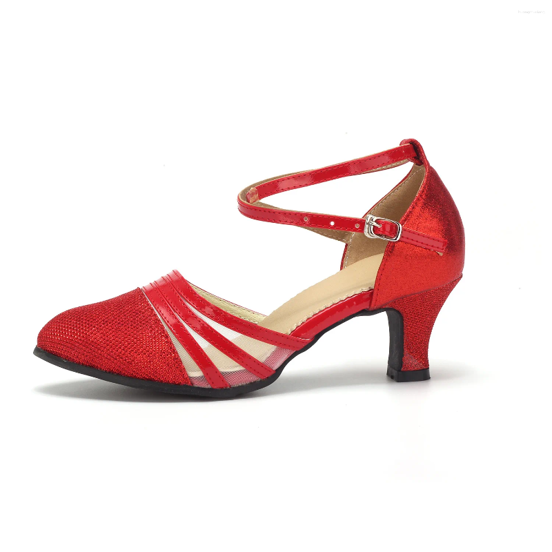 Chaussures de danse femmes baskets sport cuir latin med mince talon xl taille 41 42 43