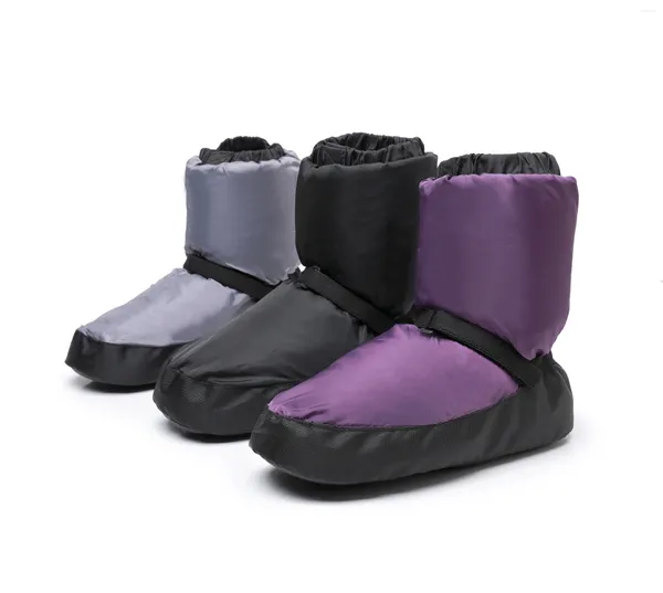 Dance Shoes Women Winter Ballet Warming Dancing Ladies Black Purple Gris Botas Adultos Entrenamiento moderno para bailarina