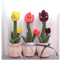 Dance Sing Cactus Elektrisch pluchen Bloem Dansende Knuffels Cactus Ocactus Pop Huggy Wuggy Speelgoed Cactus Sing Betoverende knuffel voor Bbaby Dance Cactus Kerstcadeau