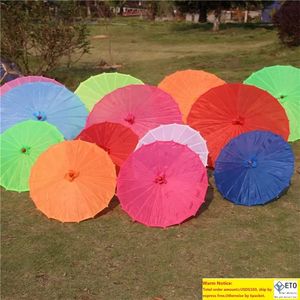 Parapluie de danse parasols blanc rose chinois parapluie de tissu coloré