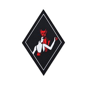 Dans met de duivel Grote ruggrootte borduurpatch voor MC Biker Jacket Vest Iron On Clothing Custom Design Badge214N