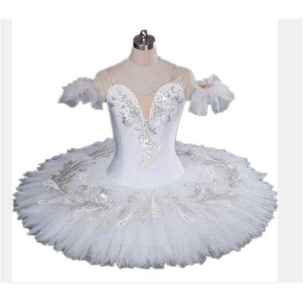 Dancewear 1pcs / lot Romantique Professionnel Ballet Tutu Blanc Lac Des Cygnes fille et Femmes Costumes De Danse De Fête Ballet Tutu blanc patchwork Robe 230520