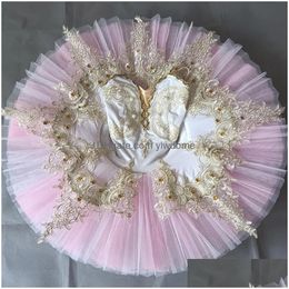 Dancewear Ballet Enfants Professional Tutus Purple White Lake Tutu Tutu Kids Costume Tentitume pour filles Dance Wear Drop Livrot Dhfgw