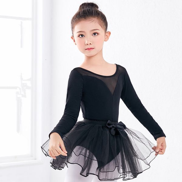 Dancewear Robe de ballet enfants gymnastique danse justaucorps jupes costumes filles noir rose rouge justaucorps vêtements de danse pour ballerine Costumes de fête 230829