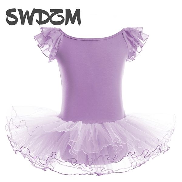 Dancewear Ballet Jupe pour filles Vêtements de danse tutus robe vêtements Enfants femmes Justaucorps à manches courtes Costumes en coton dansant 221007