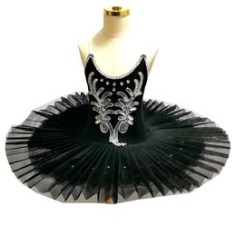 Dancewear Black ballet tutu rok voor kinderzwepenkostuums kinderen buik dans dans kleding podium Performance jurk 221007