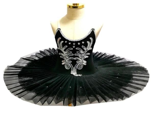 Dancewear Black Ballet Tutu Jupe pour enfants039S Swan Lake Costumes Kids Belly Dance Vêtements Performance Robe 2209295834716