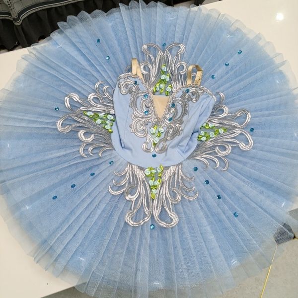 Dancewear Blue Bird Ballet Tutu Professionnel Enfant Performance Costumes De Scène Filles Pancake Tutu Swan Lake Danse Ballerine Adulte Robe 230612