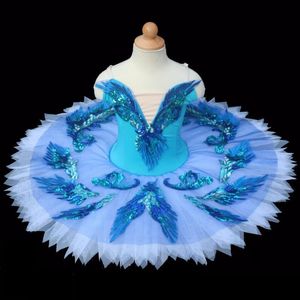 Dancewear Blauwe Vogel Professionele Ballet Tutu Voor Kind Ballerina Jurk Kunstschaatsen Prestaties Jurk Tutu Volwassen Zwanenmeer Dans Kleden 230612