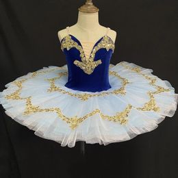 Vêtements de danse bleu professionnel ballerine Ballet Tutu pour enfant enfants enfants filles femmes adultes ballerine fête Ballet danse Costumes filles 231102