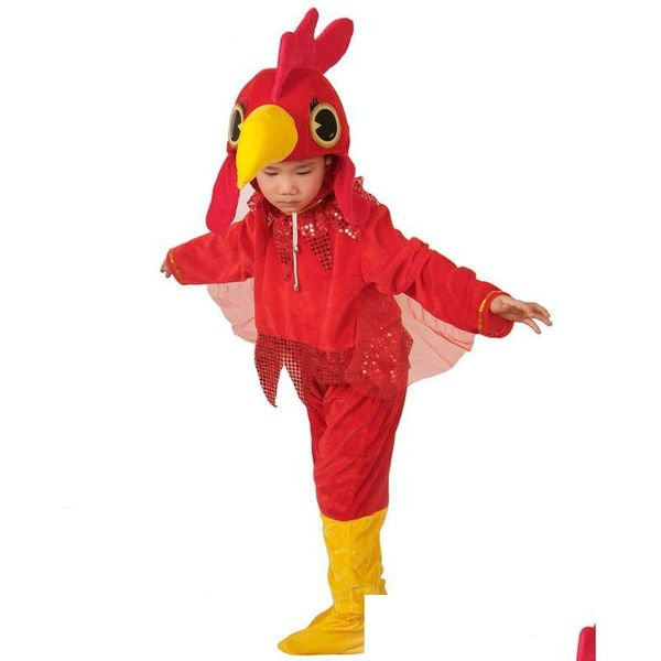 Dancewear childrens drames mignon petit animal poulet rouge spectacle costumes drop livraison bébé enfants vêtements maternité cosplay dhmkt