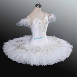 Dancewear Classique Professionnel Ballet Tutu Adulte Enfants Blanc Swan Lake Pancake Tutu Ballerine Party Dance Costume Ballet Robe Filles Femmes 231124