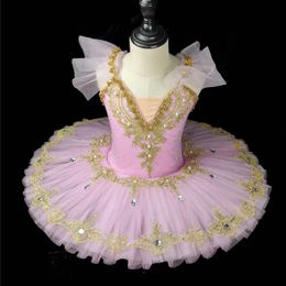 Ropa de baile disfraz bailarina puesta en escena vestido de ballet para niños adultos ballet profesional tutú cisne lago panqueque tutú niña danza infantil 231128