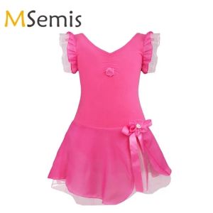 Vêtements de danse enfants filles robe de Ballet maillot de bain pour danse Tutu justaucorps fantaisie Costume fille gymnastique ballerine vêtements 221007