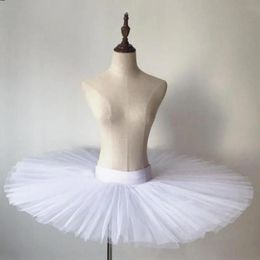 Dancewear Dancewear Professionnel Ballet Tutus Adulte Enfant Stiff Crêpe Demi Ballet Tutu Filles Pratique Tutu Jupes Enfants Blanc Plateau Tutu