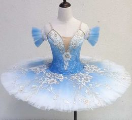 Ropa de baile de alta calidad para niños y niñas, ropa de competición de baile de Ballet, tutú profesional, teñido ombré, 231128