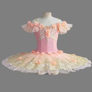 Dancewear Fleur Professionnel Ballet Tutu Blanc Lac Des Cygnes Plateau Tutu Romantique Ballerine Parti Danse Costume Balett Robe Fille Femmes 230612