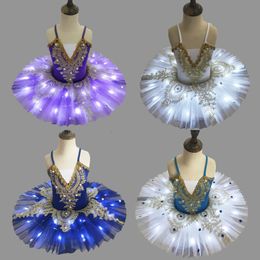 Dancewear Girls Ballet Dress Professionnel Swan Lake Ballet Tutu Pour Enfants Enfants Adultes Filles Led Tutu Robe Halloween Costumes Pour Femmes 230829