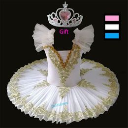 Dancewear Girls Ballet Tutu Dress Gimnasia Leotardo Diamond Pink Princesa Bailarina Fiesta de cumpleaños Traje de baile Niño Niños 230612