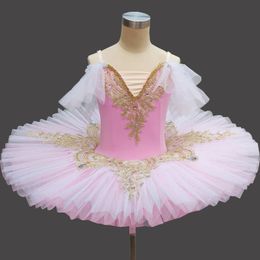 Vêtements de danse filles Ballet Tutu robe en Tulle professionnel lac des cygnes ballerine crêpe Tutu adulte enfant robe de Ballet enfants Costume de danse 231102