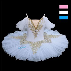 Dancewear Girls Ballet Tutu Tulle Dress Professional Swan Lake Ballerina Pancake Tutu Adulto Niño Ballet Dress Kids Dance Costume 230612