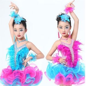 Dancewear Girls Jazz dancewear costume Enfants Moderne Latin Paillettes Ballroom Party Dancing Dress Enfant tutu robe vêtements Pour 221007