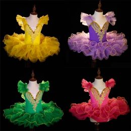 Dancewear Enfants Toddler Ballerina Ballet TUTU robe de danse Enfants Swan Lake Dance Costumes Vêtements Teen Girls Ballroom Outfits 221007