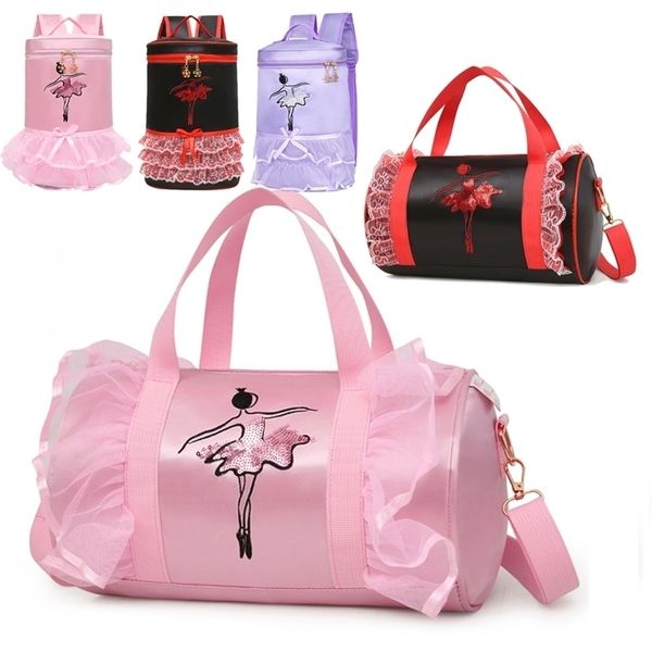 Dancewear rose Ballet sacs filles sport enfants sac à dos bébé barils paquet sac Costume vêtements chaussures robe sac à main 221007