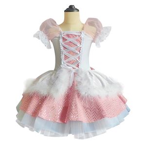 Dancewear rose professionnel Ballet Tutu pour filles adultes enfant fleur robe de Ballet pour filles enfants justaucorps femmes ballerine robe 231124