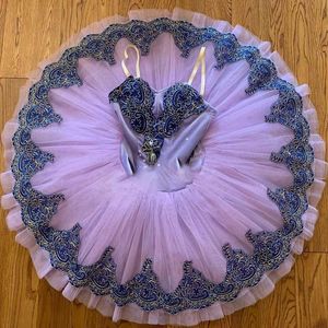 Dancewear Violet Professionnel Ballet Tutu Enfant Enfants Filles Crêpe Ballerine Costumes Contemporain Parti Danse Costumes Ballet Tutu Robe 230612