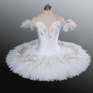 Dancewear Romantisches professionelles Ballett-Tutu Weiß Schwanensee Mädchen und Frauen Ballerina Party Tanzkostüme Ballett Tutu Balett Kleid Mädchen 230520