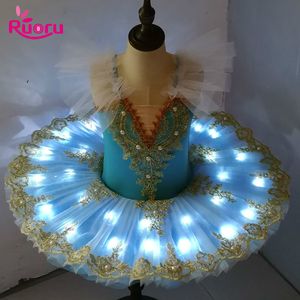 Dancewear Ruoru Tutu Ballet Led Light Swan Lake Ballerina Pancake Tutu Meis