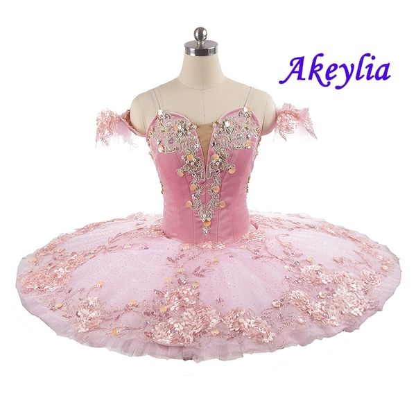 Ropa de baile Bella durmiente Ballet Tutu competencia de disfraces de tutú de panqueque rosa profesional para el plato Nutcracker Tutu Falda Niños JN0247 230821